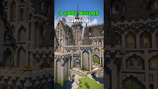 3 Cool Survival Builds 🏰 minecraft [upl. by Atinrahc785]