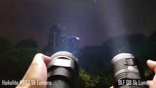 Flashlight comparison Haikelite MT03 and BLF Q8 [upl. by Worl]