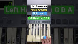 Say Something Piano Tutorial EASY 🎹 [upl. by Ytsirhk]