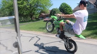 ILLEGAL PIT BIKE STREET WHEELIES [upl. by Everard]