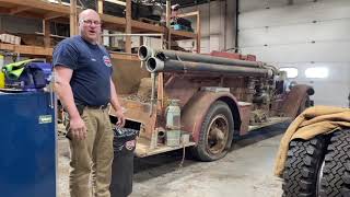 1930 American LaFrance 200 Series Fire Engine Part 1 First light of day in 25 years [upl. by Oneida]