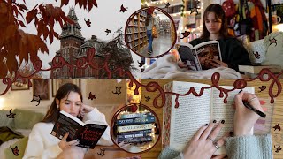 READING VLOG  reading six spooky books for vampathon🦇 [upl. by Marfe]