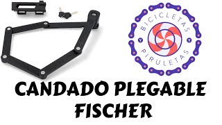 Candado plegable Fischer para bicicleta antirrobo barato de gama baja BICICLETAS Y PIRULETAS [upl. by Neenaej]