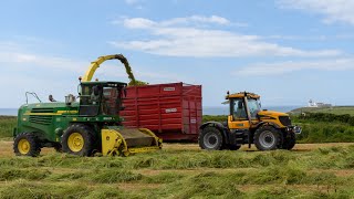 Coakleys  JD 7750 amp 9 Tractors Carting  1st Cut Silage  June 2021 [upl. by Enner]