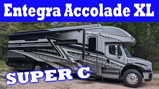 ENTEGRA ACCOLADE XL TOUR  WalkThrough of our Super C RV Home Similar to Jayco Seneca Prestige [upl. by Siulegroj642]