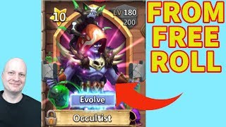 Occultist from free roll on f2p account  Castle Clash  New Hero [upl. by Charyl476]