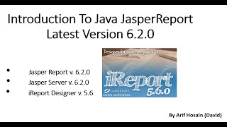 Jasper Reports Tutorial for Beginners Part  1 [upl. by Gnex]