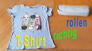 TShirt richtig packen Army Trick  Anleitung [upl. by Gunilla]