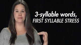 English Practice Syllable Stress – 3 Syllable Words [upl. by Hairim]