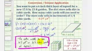 Ex Volume Conversion to Determine the Number of Cubic Yards of Soil Needed [upl. by Gilus288]