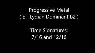 E Lydian Dominant b2 Progressive Metal Riff amp Backing Track Liquid Tension ExperimentStyle [upl. by Quinta]