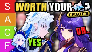 THE BEST CHARACTERS TO PULL ★Updated Genshin Impact 5 Star Tier List★ [upl. by Tierney]