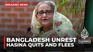 Bangladesh PM Hasina has resigned and left the country Reports [upl. by Ohaus]