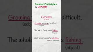 Present Participles amp Gerunds englishgrammar esl [upl. by Deragon]