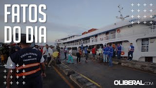 Lanchas e navios reforçam transporte de Outeiro após interdição de ponte [upl. by Elleuqram]