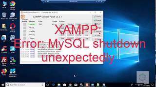 Solved XAMPP Error MySQL shutdown unexpectedly [upl. by Lionello]