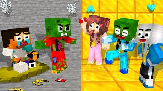 Monster School  Squid Game x BRAVE ZOMBIE PROTECT POOR HEROBRINE FROM BULLIES  Minecraft Animation [upl. by Adnor]