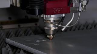 Salvagnini laser cutting L3 fiber laser on 15mm aluminium [upl. by Corydon]