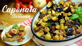 Caponata  La mejor receta de Berenjenas vegetariana fácil y deliciosa [upl. by Teraj]