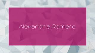 Alexandria Romero  appearance [upl. by Akenit]