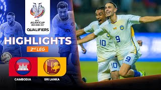 HIGHLIGHTS – Cambodia vs Sri Lanka – AFC Asian Cup Qualifiers – 2nd Leg [upl. by Negiam]