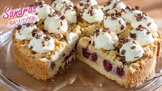 Kirschkuchen mit Mandelstreusel amp Pudding  Meine Familie ist verrückt nach diesem Kuchen [upl. by Boj]