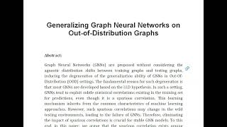 Generalizing Graph Neural Networks on Out of Distribution Graphs [upl. by Lemahs]