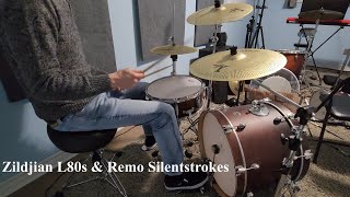 Testing Zildjian L80 Low Volume Cymbals and Remo Silentstroke Skins [upl. by Trill]