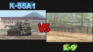 K9 vs K55A1 자주포의 아주 스페셜한 대결 [upl. by Etsyrk]