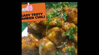 Testy Easy Paneer Chili  How To Make Dhaba Style paneer  Shorts food cooking varil you tube [upl. by Ttehc]