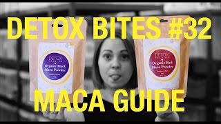 Guide To Maca Powder Black Red Yellow Gelatinised Which Is Right For You  Detox Bites 32 [upl. by Mcnully]