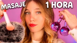 ASMR 1 HORA DE MASAJE CRANEAL Y FACIAL 💆🏼‍♀️ Dormir rápido y profundo 🌙 [upl. by Swane418]