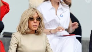 Brigitte Macron au 14 juillet  son comportement envers Emmanuel Macron pose question [upl. by Eenehs]