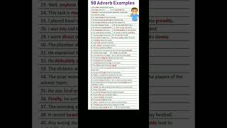 adverbsenglishgrammar 50adverbsyoutubeshorts viralvideo viral trending [upl. by Adaven]