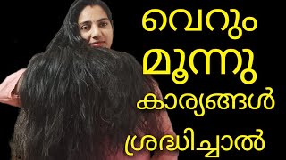 🔴മുടി തഴച്ച് വളരാൻ മൂന്ന് കാര്യങ്ങൾ 3 steps for faster hair growth amp Stop hair fall Hair Growth [upl. by Xer]