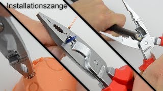 Knipex ElektroInstallationszange  Ein Werkzeug zum Schneiden Abisolieren Crimpen Greifen etc [upl. by Gschu]