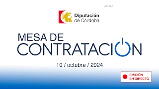 Mesa de contratación de la Diputación de Córdoba  10 de octubre 2024 [upl. by Nayllij]