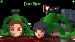 YUTA MIO Greenish Exe Extra Slide 😱  SAKURA School Simulator Horror Drama 👺 [upl. by Ahaelam703]