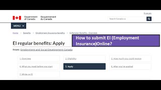 How to submit application for Employment Insurance EI in Canada  Part 1  Step by step guide [upl. by Allsopp]