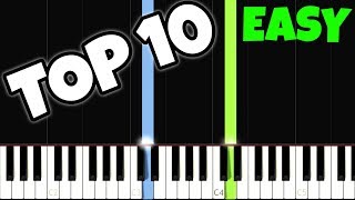 Top 10 Easy Piano Songs for the Complete Beginners [upl. by Ylekalb]