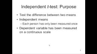 Independent ttest  Explained Simply [upl. by Rehctaht]