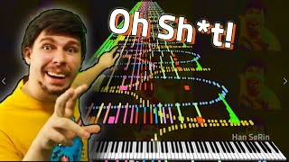 Only MrBeast can play This LOL  Crazy MrBeast Phonk Impossible Piano  Black MIDI [upl. by Ahtnamys]