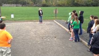 Marco Foyot giving lessons to Students at Zanesfield Petanque Club﻿ Oct 3 2013 [upl. by Elades]