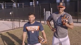 Wilson Gloves quotAstros Up the Middlequot with Jose Altuve amp Carlos Correa [upl. by Azila]