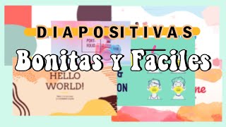 Como HACER DIAPOSITIVAS BONITAS rápido y fácil  powerpoint [upl. by Fiona]