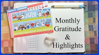 July gratitude and highlights set up in my A5 Stalogy  IttyBittyStickerCo [upl. by Witty]