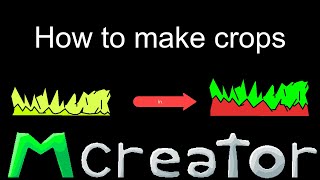 Advanced tutorial  how to make a crop in  mcreator 20231 [upl. by Eentihw]