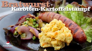 Bratwurst mit Karotten Kartoffelstampf  es wird euch begeistern [upl. by Aunson]