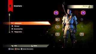 Dragon Age Inquisition  Warden Battlemage Armor Dorian Demo Orlesian Armor Enchanted Staff Blade [upl. by Ahsekam]