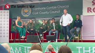 Dave O’Brien sings Dear Old Skibbereen at the Olympic homecoming in Skibbereen for our rowers [upl. by Yddet786]